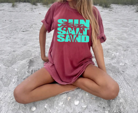 Sun sand salt print