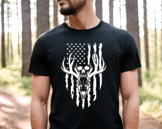 Skull flag print